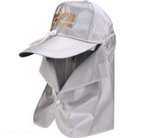 Sapca Tica cu protectie UV ceafa, alb