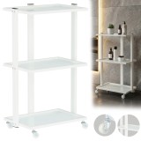 Ajutor cosmetic pentru salonul de coafură ST027B, dulap universal cu roți, cu trei rafturi