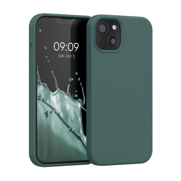 Husa Kwmobile pentru Apple iPhone 13, Silicon, Verde, 55878.171