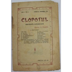CLOPOTUL - REVISTA LITERARA , ANUL I , NR. 2 , STREHAIA , NOIEMBRIE , 1926