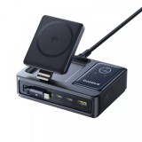 Cumpara ieftin Incarcator Statie Baseus Nomos QI 5in1, 140W, 5A, 1 x USB-A - 2 x USB-C, Negru P10178800123-00