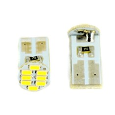 20 X Bec auto cu LED T10 1206 cu 8 SMD ALB 12V JSUN38 ( pret 20 buc )