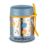Caserola inox Nava We care 350 ml Animal Blue FitLine Training