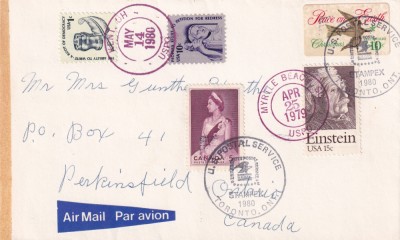 FILATELIE TEMATICA - PLIC CANADA TEMATICA PASARI AIRMAIL foto
