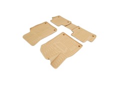 Set 4 buc. Covorase Auto tip Tavita Compatibile BMW X5 E53 1999-2007, Material Flexibil, Bej foto