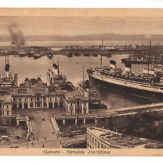 CPIB 16757 CARTE POSTALA - GENOVA. GARA MARITIMA, PORT, A.SCROCCHI, VECHE