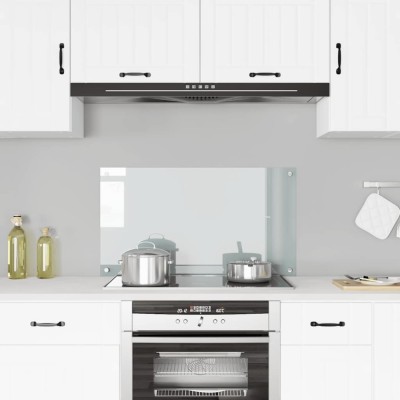 vidaXL Panou antistropi bucătărie transparent 90x50 cm sticlă securiz. foto