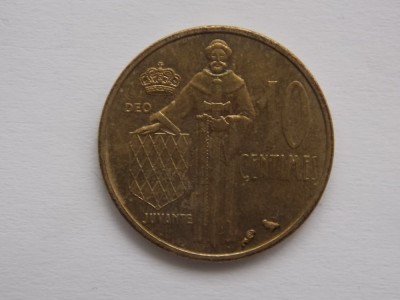 10 CENTIMES 1962 MONACO foto