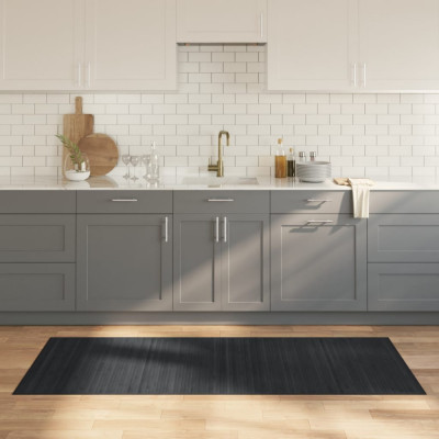 vidaXL Covor dreptunghiular, gri, 80x200 cm, bambus 376910 foto