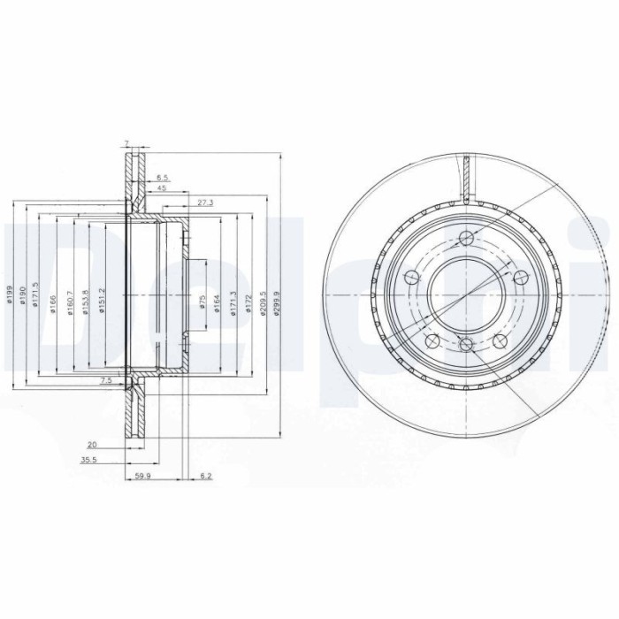 DELPHI BG3901C Disc frana