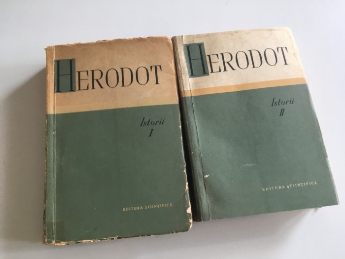 HERODOT, ISTORII I+II. CONTINE HARTI- EDITURA STIINTIFICA 1961/1964