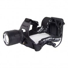 Lanterna frontala LED Cree Ursa Esperanza, T6, 5 W, 600 lm, rezistenta la apa, Negru foto