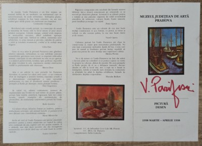 Pliant expozitie Vasile Parizescu 1998 foto