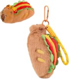 Geantă monede &icirc;n formă de hamburger cu capibara, breloc, plic pufos cu porumbel, pandantiv, figurină animalieră drăguță, plic, jucărie pufos, breloc,