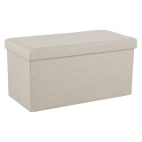 Cumpara ieftin Bancuta pliabila material bej Orelia 76x38x38 cm