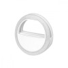 Selfie Ring Light, Lampa lumina portabila cu inel LED, selfie telefon mobil smartphone, model alb