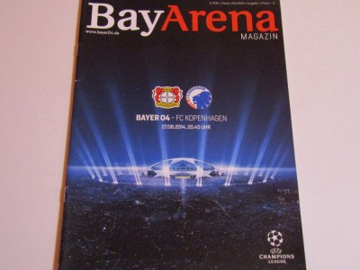 Program meci fotbal BAYER 04 LEVERKUSEN-FC COPENHAGA(Champions League 2014) foto