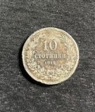 Moneda 10 stotinski 1912 Bulgaria