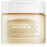 Numbuzin No. 3 Radiance Glowing Jumbo Essence Pad dischete de tonifiere pentru luminozitate si hidratare 70 buc