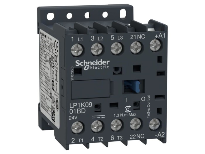 Contactor 3P 9A 110V DC, TeSys K