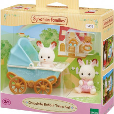 Sylvanian Families-Set Carucior Iepurasi Gemeni