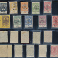 Emisiunea CLUJ 1919 serie 10 timbre Inundatia, nestampilata MNH / MLH