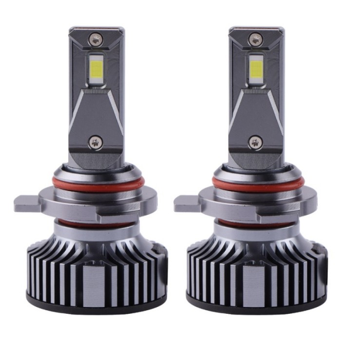 Set 2 LED-Uri Auto Techstar&reg; K9 9012, 110w, 6000 Lumeni, 6500K, AUTO, 12-24 Volti, COB, IP68, Canbus, Miez Cupru, Radiator Aluminiu
