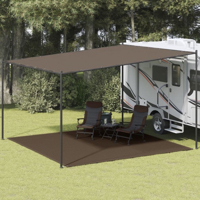 vidaXL Covor pentru cort, maro, 400x400 cm 310811