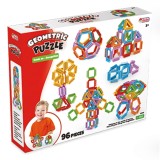 Set de constructie, Dede, Geometric Puzzle, 96 piese