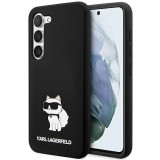 Husa Karl Lagerfeld Samsung Galaxy S24 Plus Silicone, Choupette, negru, KLHCS24MSNCHBCK