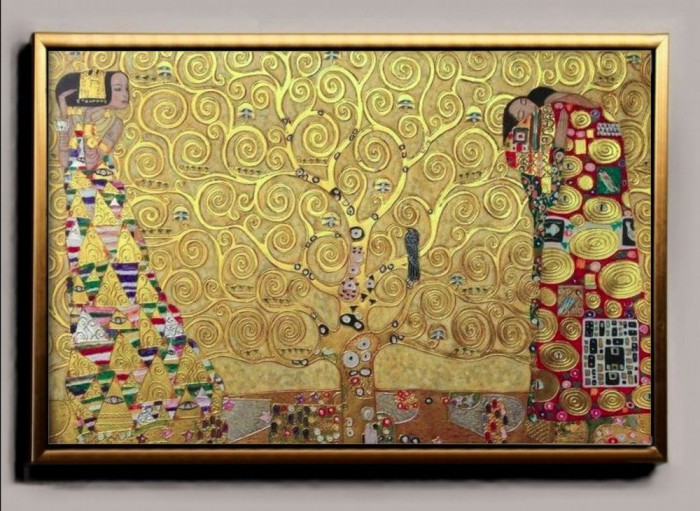 Tablou pictat manual Pictura abstracta Tablouri Gustav Klimt 150x80cm