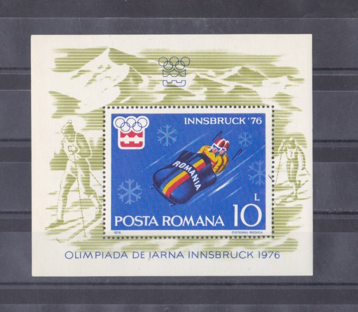 A11 TX4 5 - 1976 - Jocurile olimpice de iarna - Insbruck - colita dantelata