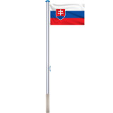 Stalp pentru steag, cu drapelul Slovaciei cu doua fete de 90x150 cm, Timelesstools