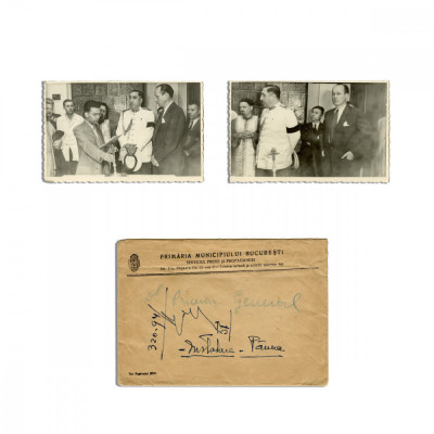 Generalul Victor Dombrovski, două fotografii tip carte poștală, cca. 1940 foto