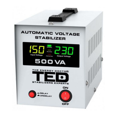 Stabilizator retea maxim 500VA-AVR LCD 2 iesiri schuko TED000194 (1/8) SafetyGuard Surveillance foto