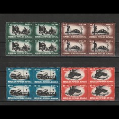 Munca In Comunicatii in Bloc de 4 Timbre LP245 Romania 1948