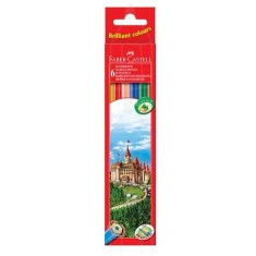 Culori Faber Castell 6/set creioane colorate hexagonale,
