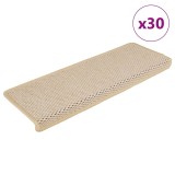 Cumpara ieftin Covorașe scări autoadezive, 30 buc., crem, 65x21x4 cm, sisal