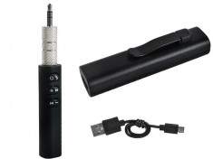 Adaptor Bluetooth Auto 12V cu Mufa Jack pentru AUX de la Masina, Microfon si Cablu USB foto