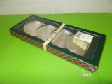 Set de 4 SUPORTURI Scandia Present pentru PAHARE , placate cu ARGINT , Suedia, Tacamuri