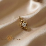 Pandantiv Cercul Increderii , Pandantiv placat cu aur 14K cu zirconia alba