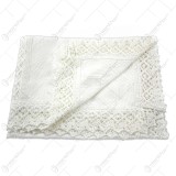 Fata de masa traditionala din bumbac 75&times;45 CM Alb