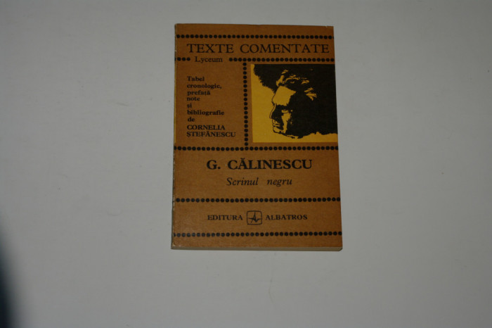 Texte comentate - G. Calinescu - Scrinul negru