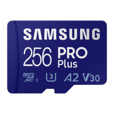 Card Samsung PRO Plus 2021 R160/W120 microSDXC 256GB UHS-I U3 A2 Clasa 10 cu adaptor SD foto