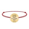 Bratara cu snur pentru profesori educatori - charm personalizat din argint 925 placat cu aur 24K