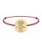 Bratara cu snur pentru profesori educatori - charm personalizat din argint 925 placat cu aur 24K