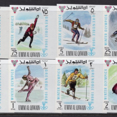 UMM AL QIWAIN, GRENOBLE - SERIE COMPLETĂ MNH IMPERF.