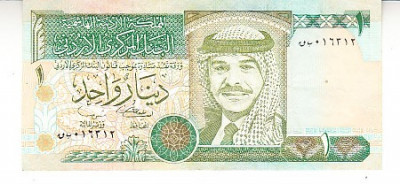 M1 - Bancnota foarte veche - Iordania - 1 dinar - 2001 foto