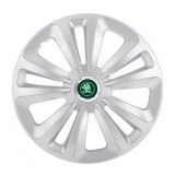 Set 4 capace roti pentru Skoda Nou Verde, model Terra Gray, R15