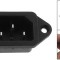 Mufa alimentare calculator, tata, montare pe panou, IEC 60320 - 125310